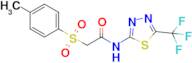 2-Tosyl-N-(5-(trifluoromethyl)-1,3,4-thiadiazol-2-yl)acetamide