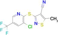 3-((3-Chloro-5-(trifluoromethyl)pyridin-2-yl)thio)-5-methylisothiazole-4-carbonitrile