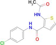 2-Acetamido-N-(4-chlorophenyl)thiophene-3-carboxamide