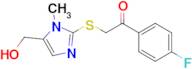 1-(4-Fluorophenyl)-2-((5-(hydroxymethyl)-1-methyl-1H-imidazol-2-yl)thio)ethan-1-one