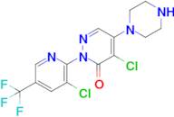 4-Chloro-2-(3-chloro-5-(trifluoromethyl)pyridin-2-yl)-5-(piperazin-1-yl)pyridazin-3(2H)-one