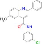 N-(3-chlorophenyl)-6-methyl-2-phenylquinoline-4-carboxamide