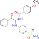 4-Methoxy-N-(2-oxo-2-phenyl-1-((4-sulfamoylphenyl)amino)ethyl)benzamide