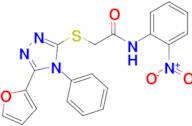 2-((5-(Furan-2-yl)-4-phenyl-4H-1,2,4-triazol-3-yl)thio)-N-(2-nitrophenyl)acetamide