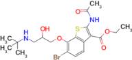 Ethyl 2-acetamido-6-bromo-7-(3-(tert-butylamino)-2-hydroxypropoxy)benzo[b]thiophene-3-carboxylate