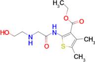 Ethyl 2-(2-((2-hydroxyethyl)amino)acetamido)-4,5-dimethylthiophene-3-carboxylate