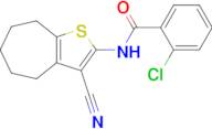 2-Chloro-N-(3-cyano-5,6,7,8-tetrahydro-4H-cyclohepta[b]thiophen-2-yl)benzamide