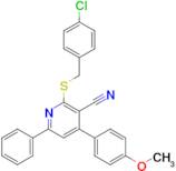 2-((4-Chlorobenzyl)thio)-4-(4-methoxyphenyl)-6-phenylnicotinonitrile