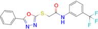 2-((5-Phenyl-1,3,4-oxadiazol-2-yl)thio)-N-(3-(trifluoromethyl)phenyl)acetamide