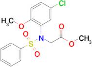 Methyl N-(5-chloro-2-methoxyphenyl)-N-(phenylsulfonyl)glycinate