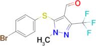 5-((4-Bromophenyl)thio)-1-methyl-3-(trifluoromethyl)-1H-pyrazole-4-carbaldehyde