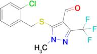 5-((2-Chlorobenzyl)thio)-1-methyl-3-(trifluoromethyl)-1H-pyrazole-4-carbaldehyde