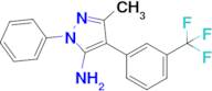 3-Methyl-1-phenyl-4-(3-(trifluoromethyl)phenyl)-1H-pyrazol-5-amine