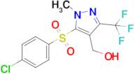 (5-((4-Chlorophenyl)sulfonyl)-1-methyl-3-(trifluoromethyl)-1H-pyrazol-4-yl)methanol