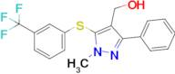 (1-Methyl-3-phenyl-5-((3-(trifluoromethyl)phenyl)thio)-1H-pyrazol-4-yl)methanol