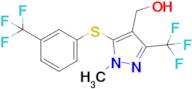 (1-Methyl-3-(trifluoromethyl)-5-((3-(trifluoromethyl)phenyl)thio)-1H-pyrazol-4-yl)methanol