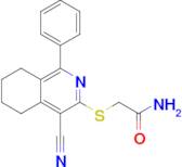 2-((4-Cyano-1-phenyl-5,6,7,8-tetrahydroisoquinolin-3-yl)thio)acetamide