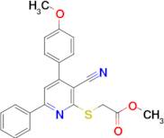 Methyl 2-((3-cyano-4-(4-methoxyphenyl)-6-phenylpyridin-2-yl)thio)acetate