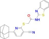 2-((6-(Adamantan-1-yl)-3-cyanopyridin-2-yl)thio)-N-(benzo[d]thiazol-2-yl)acetamide