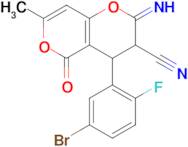 4-(5-bromo-2-fluorophenyl)-2-imino-7-methyl-5-oxo-2H,3H,4H,5H-pyrano[4,3-b]pyran-3-carbonitrile