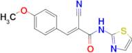 (E)-2-cyano-3-(4-methoxyphenyl)-N-(thiazol-2-yl)acrylamide