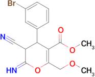 methyl 4-(3-bromophenyl)-3-cyano-2-imino-6-(methoxymethyl)-3,4-dihydro-2H-pyran-5-carboxylate