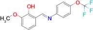 (E)-2-methoxy-6-(((4-(trifluoromethoxy)phenyl)imino)methyl)phenol