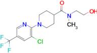 1-(3-Chloro-5-(trifluoromethyl)pyridin-2-yl)-N-(2-hydroxyethyl)-N-methylpiperidine-4-carboxamide