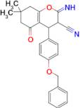 4-[4-(benzyloxy)phenyl]-2-imino-7,7-dimethyl-5-oxo-3,4,5,6,7,8-hexahydro-2H-1-benzopyran-3-carbonitrile
