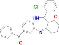 5-benzoyl-10-(2-chlorophenyl)-2,9-diazatricyclo[9.4.0.0³,⁸]pentadeca-1,3(8),4,6-tetraen-12-one