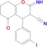 2-imino-4-(3-iodophenyl)-5-oxo-3,4,5,6,7,8-hexahydro-2H-1-benzopyran-3-carbonitrile