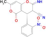 (4R)-2-imino-7-methyl-4-(2-nitrophenyl)-5-oxo-2H,3H,4H,5H-pyrano[4,3-b]pyran-3-carbonitrile