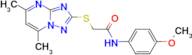 2-((5,7-Dimethyl-[1,2,4]triazolo[1,5-a]pyrimidin-2-yl)thio)-N-(4-methoxyphenyl)acetamide