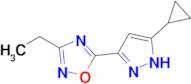 5-(5-cyclopropyl-1H-pyrazol-3-yl)-3-ethyl-1,2,4-oxadiazole