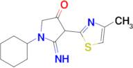 1-cyclohexyl-5-imino-4-(4-methyl-1,3-thiazol-2-yl)pyrrolidin-3-one