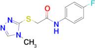 N-(4-fluorophenyl)-2-((4-methyl-4H-1,2,4-triazol-3-yl)thio)acetamide