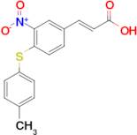 (E)-3-(3-nitro-4-(p-tolylthio)phenyl)acrylic acid