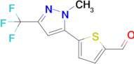 5-(1-Methyl-3-(trifluoromethyl)-1H-pyrazol-5-yl)thiophene-2-carbaldehyde