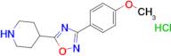 3-(4-Methoxyphenyl)-5-(piperidin-4-yl)-1,2,4-oxadiazole hydrochloride