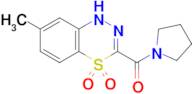 (7-Methyl-4,4-dioxido-1H-benzo[e][1,3,4]thiadiazin-3-yl)(pyrrolidin-1-yl)methanone