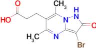 3-{3-bromo-5,7-dimethyl-2-oxo-1H,2H-pyrazolo[1,5-a]pyrimidin-6-yl}propanoic acid