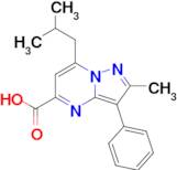 7-Isobutyl-2-methyl-3-phenylpyrazolo[1,5-a]pyrimidine-5-carboxylic acid