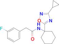 N-(1-(3-cyclopropyl-1,2,4-oxadiazol-5-yl)cyclohexyl)-2-(3-fluorophenyl)acetamide