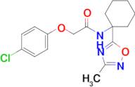 2-(4-Chlorophenoxy)-N-(1-(3-methyl-1,2,4-oxadiazol-5-yl)cyclohexyl)acetamide