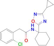 2-(2-Chlorophenyl)-N-(1-(3-cyclopropyl-1,2,4-oxadiazol-5-yl)cyclohexyl)acetamide