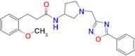 3-(2-Methoxyphenyl)-N-(1-((5-phenyl-1,2,4-oxadiazol-3-yl)methyl)pyrrolidin-3-yl)propanamide