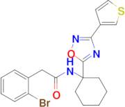 2-(2-Bromophenyl)-N-(1-(3-(thiophen-3-yl)-1,2,4-oxadiazol-5-yl)cyclohexyl)acetamide
