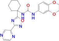 1-(2,3-Dihydrobenzo[b][1,4]dioxin-6-yl)-3-(1-(3-(pyrazin-2-yl)-1,2,4-oxadiazol-5-yl)cyclohexyl)urea