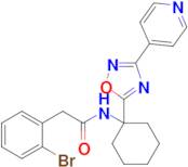 2-(2-Bromophenyl)-N-(1-(3-(pyridin-4-yl)-1,2,4-oxadiazol-5-yl)cyclohexyl)acetamide
