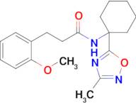3-(2-Methoxyphenyl)-N-(1-(3-methyl-1,2,4-oxadiazol-5-yl)cyclohexyl)propanamide